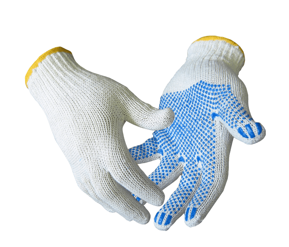 Перчатки Х/Б с ПВХ нанесением