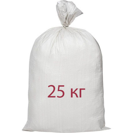 Мешок ПП 45х75см на 25 кг ВС бел. с лого "25кг" 